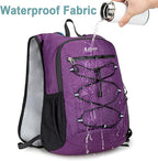 BOVIP Lightweight Hydration Back,15L Multipurpose Hiking Backpack with 1.5L Water Bladder ,Hydro Water Daypack for Cycling Hiking Rave for Men Women