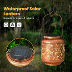 Birthday Gifts for Women Mom Grandma Solar Lantern Outdoor Waterproof, Gardening Gifts for Women, Dragonfly Garden Decor Hanging Solar Lights Yard Decorations Outdoor, Backyard, Patio, Porch