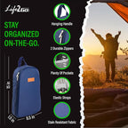 12 Pcs Camp Cooking Utensil Set & Outdoor Kitchen Gear Cookware Kit, Portable Compact Carry Case for Camping, Hiking, Travel, BBQ Grilling Stainless Steel Accessories Spoon & Fork, Navy