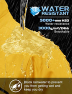 TACVASEN Men's Rain Jacket Lightweight Windbreaker with Hooded Water Resistant Outdoor Raincoat for Hiking Travel Camping