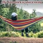 Camping Hammocks for Backyard Hanging Sturdy Garden Comfortable Fabric Hammock Indoor Tree Straps Up to 616lbs Weight Capacity with Travel Bag for Camping Portable Outdoor Patio (Grey)