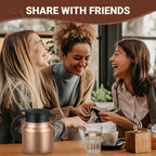 27Oz Thermal Coffee Carafes For Keeping Hot/Cold, Stainless Steel Coffee Carafe, Dustproof Insulated Water Carafe for Party/Home, Copper