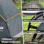 CAMPROS CP Tent 8 Person Camping Tents, Waterproof Windproof Family Tent with Top Rainfly, Large Mesh Windows, Double Layer, Easy Set Up, Portable with Carry Bag, for All Seasons