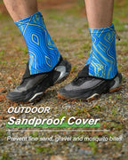 Trail Gaiters, Waterproof Low Shoe Protectors, Adjustable Boots Gators for Hiking & Running - Prevents Debris in Shoes