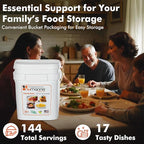 Numanna Family Pack Bucket 1,728 Servings 12-Months Emergency Meal Kit | Easy-to-Prepare, Non-GMO Freeze-Dried Survival Food | Everyday Meals in Resealable Pouches | Made in USA | 25+ Year Shelf Life