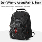 Boavan Laptop Backpack for men, 15.6 inch Laptop Bag with USB Port, Waterproof Travel Work Backpack Purse, Anti-Theft Teacher Nurse Doctor Casual Bookbags Office Business backpack，Black