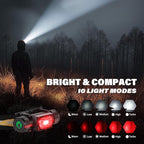 sofirn LED Headlamp Rechargeable, H35R Super Bright Lightweight Head Light with 660nm Deep Red Light, 1500 Lumens White Light, IPX6 Waterproof Head Flashlight for Running Hiking Camping