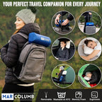 Travel & Camping Comfortable Memory Foam Pillow – Easy to Carry Portable Bag – Temperature Regulating Pillow Case - Perfect for Travelling (White)