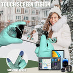 Pixel Panda Winter Gloves for Men Women Warm Touchscreen Gloves for Cold Weather Thin Water-Resistant Windproof Non-Slip Gloves for Cycling, Driving, Running, Hiking