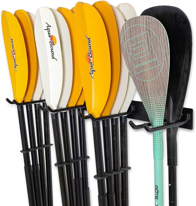Paddle Storage Wall Rack, Kayak, SUP, Canoe Paddles, Indoor Organizer, Solid Steel Hanging Hooks (Ultimate)
