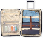 Virtuosa Hardside 21 Inch Carry On Luggage - Airline Approved with 360° Spinner Wheels, RightHeight™ Adjustable Handle - Zippered WetPak™ - TSA Lock - Expandable Light Polycarbonate Shell - Navy