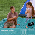 Inflating Sleeping Pad Mattress for Camping: Inflatable Camping Bed with Built-in Foot Pump for Tent - 4" Extra Thick Mat Air Cot for Floor - Blue