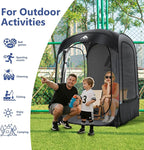 Sports Tent: Flycoop Portable Weather Pop Up Pod 1 Person to Provide Shelter from Wind Rain and Cold Weather Shelter for Outdoor Activities, Sports Events, Camping and Hiking