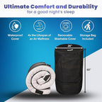 Hazli Matrix Comfort-Cell Memory Foam Camping Mattress Pad - Portable Foam Sleeping Pad for Camping - Roll up Sleeping Mat for Adults - Floor Mattress Guest Floor Bed for Sleepover, Car SUV Cot