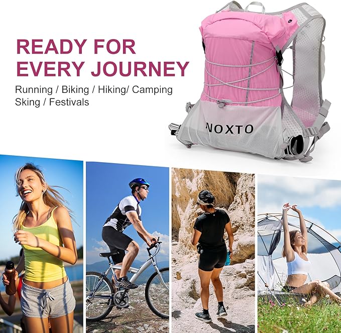 Running Hydration Vest Backpack, Lightweight Water Backpack with 1.6L Water Bladder Daypack for Women Men,Adjustable Running Vest Pack for Trail Running Hiking Cycling Race Marathon