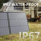 Portable Solar Panel 220W 40V Monocrystalline Foldable Solar Panels Charger Power Backup, IP67 Waterproof Durable for Power Station RV Camping Off Grid Fishing