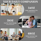 51 Oz Thermal Coffee Carafe, Stainless Steel Insulated Vacuum coffee crafts to keep coffee hot, 1.5 Liter Tea Water Coffee and Beverage Dispenser (Silver)