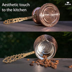 Hakan Turkish Coffee Pot | Stove Top Water Boiler, Coffee Maker, Butter, Chocolate & Milk Warmer | Even and Quick Heat with Handcrafted Copper Material | Coffee Gifts Idea, 13.2 Oz (390 cc)