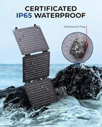 BigBlue 20W Portable Solar Panel with Kickstands, USB-A and USB-C(5V/2.4A per Output), Solar Panel Charger for Camping, Higher Efficiency, IP65 Waterproof, Compatible with Phones, Tablets, Power Bank