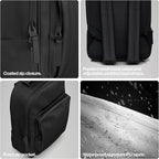 RAINS Book Daypack - Navy Laptop Backpack for Men and Women, Waterproof Black Minimalist Commuter Bag with 15” Laptop Room, Front Zip Pocket - 2 Year Warranty