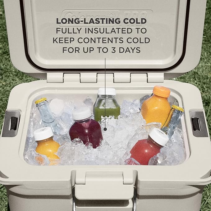 Coleman Pro Heavy-Duty 25qt Ultra-Light Premium Hard Cooler, Extra-Thick Insulation Keeps Ice up to 3 Days, 36-Can Capacity