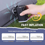 Elegear FiberAir Camping Sleeping Pad, 4’’ Ultra-Thick & 1100lb Ultra-Support Camping Air Mattress with Multi-Function Electric Pump, Durable Sleeping Pad for Camping/Hiking/Tent/Home