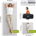 Cooling Foam Camping Mattress for Hot Sleeper,Waterproof Sleeping Pad with Carry Bag,Roll Up Cot Mattress Topper for Summer Camping Bed,Hiking,Car,Portable(75 x 30 x 2 inches)