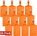 Travelambo 26 Pack Luggage Tags for Suitcases Privacy Protection Bag Tags Faux Leather Travel Accessories Essential, Hot Orange