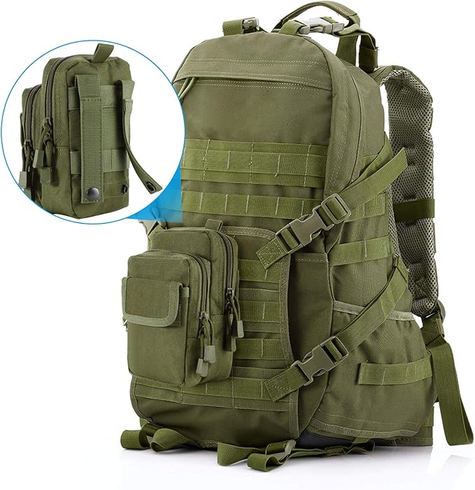 2 Pack Molle Pouches - Tactical Compact Water-Resistant EDC Pouch Bag Small Utility Pouch