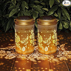 2 Pack Hummingbird Solar Lanterns Outdoor Waterproof, Metal Hanging Lights Decorations for Garden Yard Lawn Patio, Hummingbird Gifts for Women Mom Grandma Sister for Mother'Day Christmas