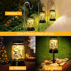 Hummingbird Solar Lantern Outdoor Garden Decor, Gifts for Women Mom Gradma Birthday Gifts, Hanging Solar Light Lawn Ornaments Home Decoration Outside for Yard, Patio,Backyard,Porch, Pathway Torch