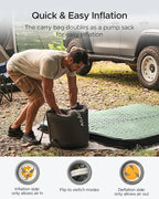 ACACIA 4.3" Thick Self Inflating Sleeping Pad with Foam | Innovative Y-Shaped Telescopic Structure | Ultraportable Camping Mattress | Outdoor Compact Air Mat for Tent Car |