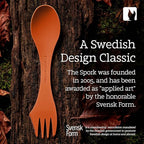 Light My Fire Spork Original 2-pack 3-in-1 Camping Spoon Fork Knife Combo Reusable Travel & Camping Utensils Lunch Spork Outdoor Backpacking Hiking Picnic Utensil BPA Free, Orange/Black