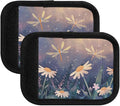 2Pcs Luggage Handle Wrap Suitcase Identifier Handle Covers Tags Soft Travel Bags Luggage Handle Gripper Accessories for Airplane Flying Dragonfly and Daisy