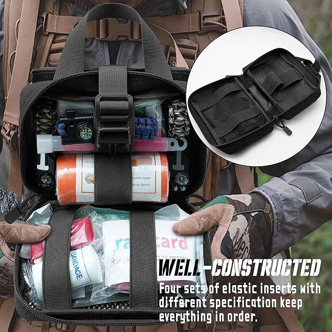 Upgrade Molle Rip Away Ifak Pouch, Tactical Small Belt First Aid Pouch Medical Utility EMT Pouch Only