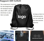 10Pcs Black Drawstring Backpack Bags Sack Pack Cinch Tote Sport Bulk Storage Polyester Bag for Gym Traveling