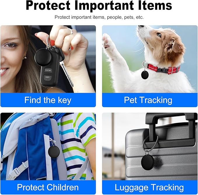 Air Tag for Android Air Tags-4 Pack Android（NOT for iOS） Bluetooth Tracker for Android Smart Tracking Tag for Google Find Hub Device App. Finder for Suitcase, Backpack, Purse,Keys, Luggage,etc