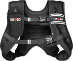 Weighted Vest, 6lbs/8lbs/12lbs/16lbs/20lbs/25lbs/30lbs Weights Vest for Women Men with Reflective Stripe for Workout, Strength Training, Running, Walking
