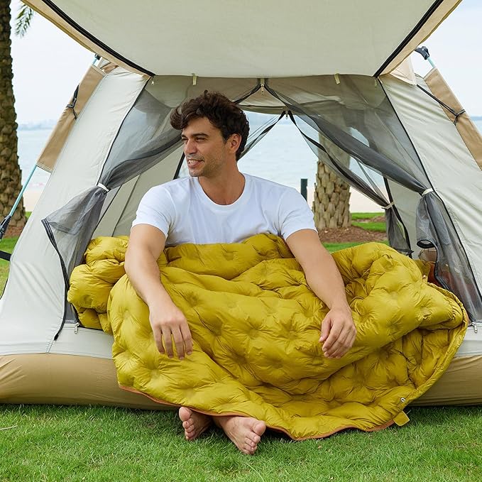 Ultralight Down Sleeping Bag for Adults, 1.92lbs 32-55F 650 Fill Down, Lightweight Compact Mummy Backpacking Sleeping Bag for Outdoor Camping and Hiking, Compressible -MFH500