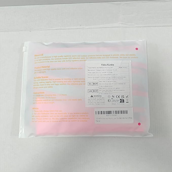 Led Light Up Running Vest Reflective Vest for Runners Night Walking, Rechargeable LED Reflective Running Vest High Visibility with Adjustable Waist/Shoulde, Reflective Armband for Women Men