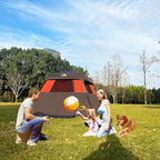 3/4 Person/6 Person Camping Tent Fast Cabin Tent with Instant Setup Tent, Weatherproof Tent Easy Quick Set Up & Pop Up in 60 Seconds with Rainfly Backpack for Family Camping,Upgraded Ventilation