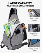 WATERFLY Sling Bag Crossbody Backpack: Over Shoulder Daypack Casual Cross Chest Side Pack
