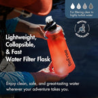 Katadyn BeFree 1.0L Ultralight Collapsible Water Filter Bottle for Hiking, Camping, Backpacking