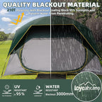4 Person Blackout Camping Tent, Easy Setup Waterproof Family Dome Tent for Camping with Rainfly, Portable Double Layer Large Family Tent for Outdoor Camping&Hiking