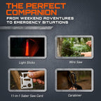 GunZee 175-Piece Survival Kit, First Aid Kit for Emergency and Outdoor Adventures, IFAK, Fishing Gear, MOLLE-Compatible Bag, Car Travel, Camping, Hiking, Earthquake, Tornado, Gifts for Men and Women