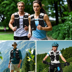 Running Hydration Vest for Women Men - Waterproof Running Water Backpack Hydration Pack with 12 Pockets, Lightweight Water Vest for Hiking Trail Cycling Marathon Race