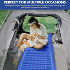 HiiPeak Strong Support Camping Mat, Inflatable Sleeping Mattress 3.9 Inch Thickness Sleeping Pad with Pillow, Quick Inflation Ultralight Portable Camping Sleeping Bed for Backpacking, Hiking, Picnic