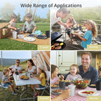 12pcs Unbreakable Camping Dinner Set, 4 Person Set, Reusable, Microwave & Dishwasher Safe, Modern Durability, White, Gray, Dark Gray, Black