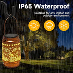 Lawn Social Solar Lanterns Outdoor Waterproof, Flamingos Metal Hanging Solar Lights for Outside, Garden Decor Birthday Gifts for Women Mom Grandma, Outdoor Lantern for Patio Yard Balcony Porch