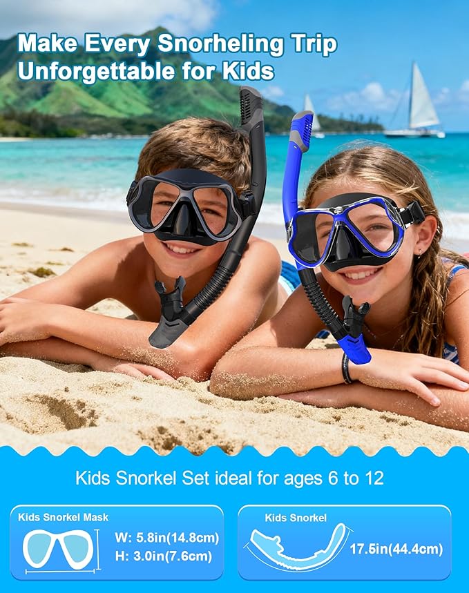 Greatever Dry Snorkel Set,Panoramic Wide View,Anti-Fog Scuba Diving Mask,Professional Snorkeling Gear